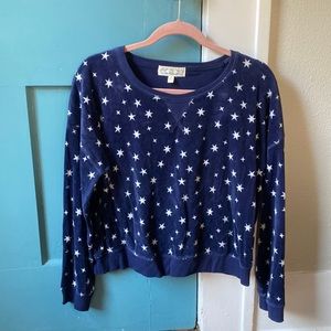Pink Rose Lounge navy star sweatshirt Size L, never been worn